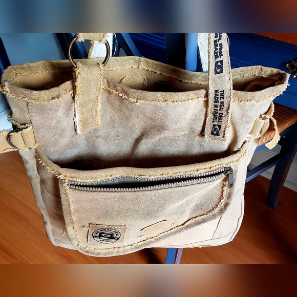 Real Deal Brazil Olinda Tote Bag Made From Recycled Canvas, Each One Is Original - Picture 6 of 8